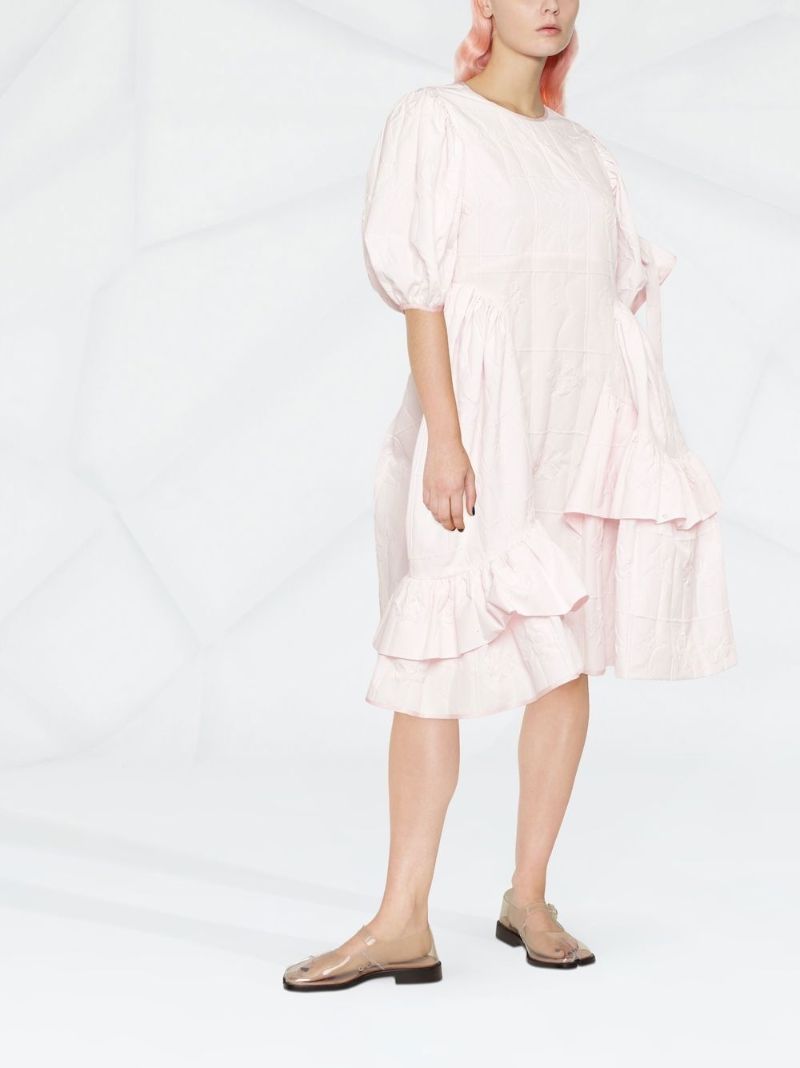 Pink Danita Ruffle Midi Dress
