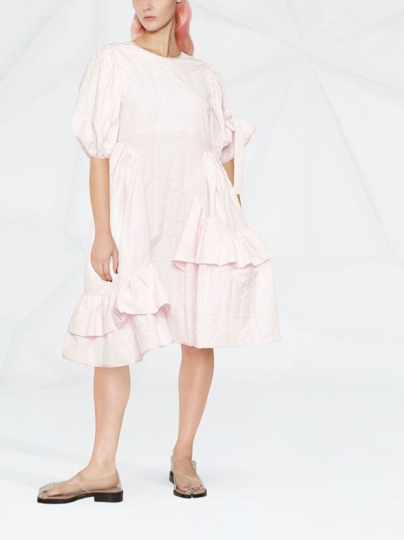 Pink Danita Ruffle Midi Dress