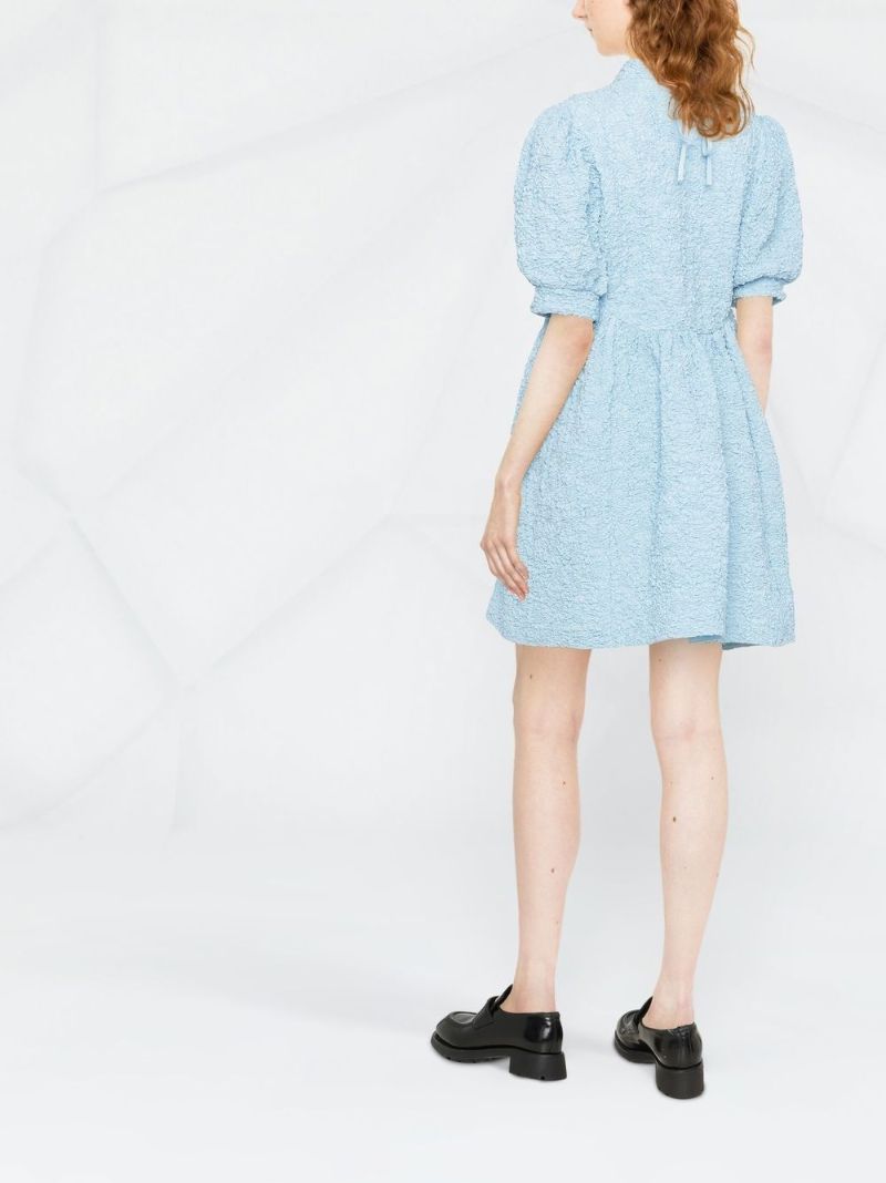 Blue Uma Smocked Mini Dress