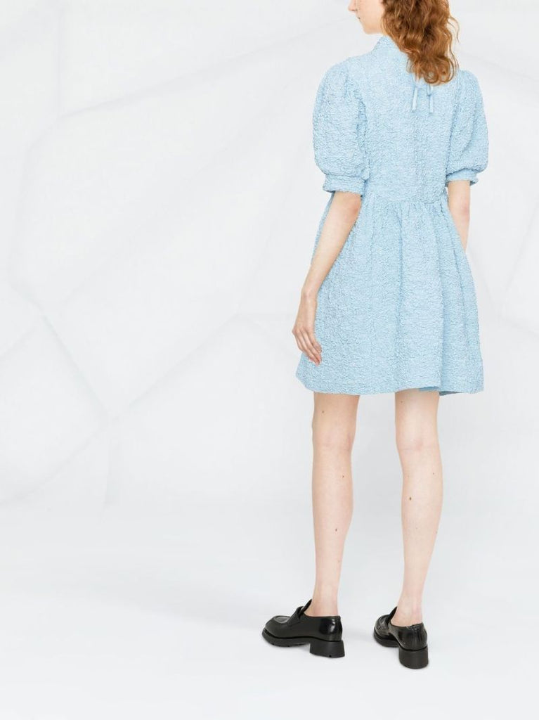 Blue Uma Smocked Mini Dress