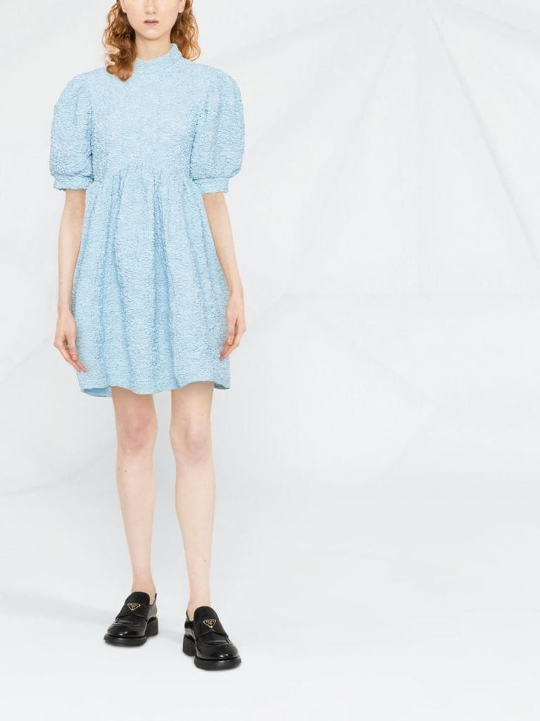 Blue Uma Smocked Mini Dress
