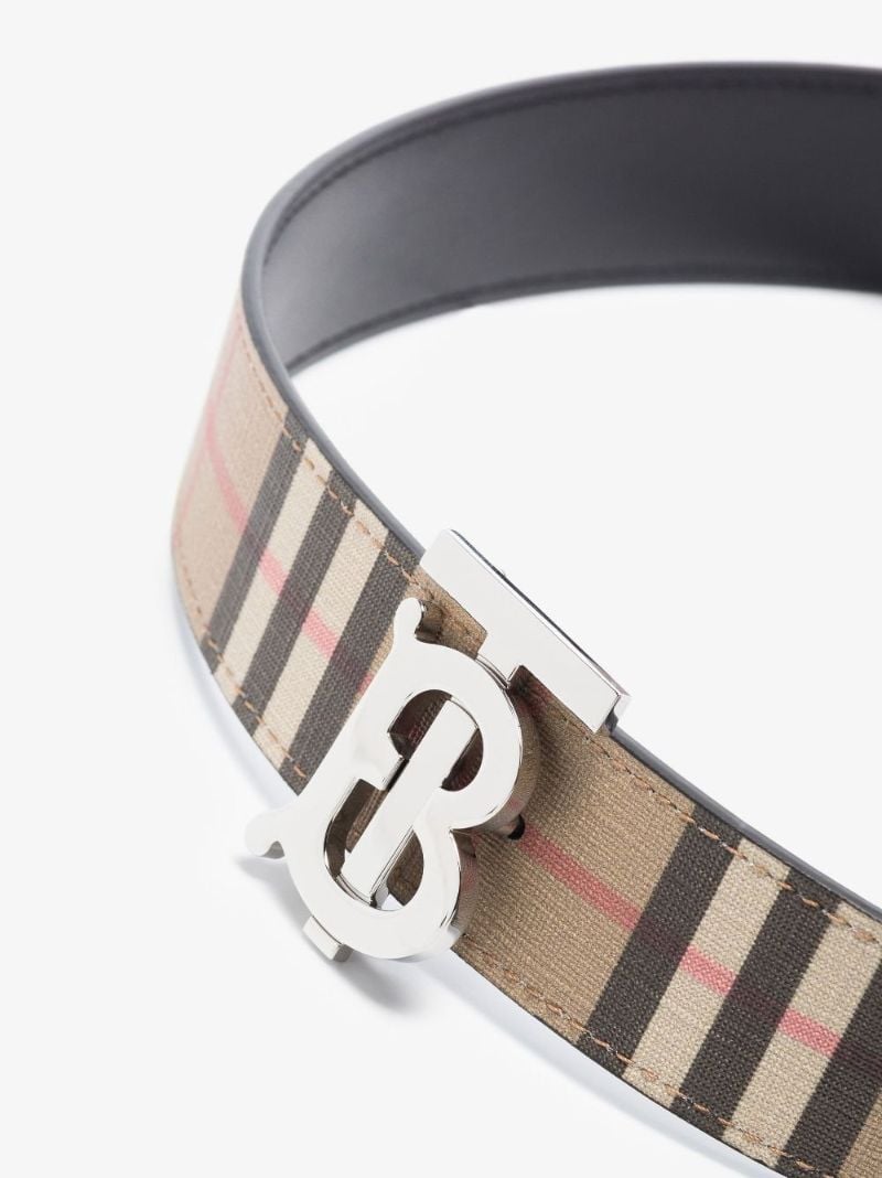Beige Monogram Motif Vintage Check Reversible Belt