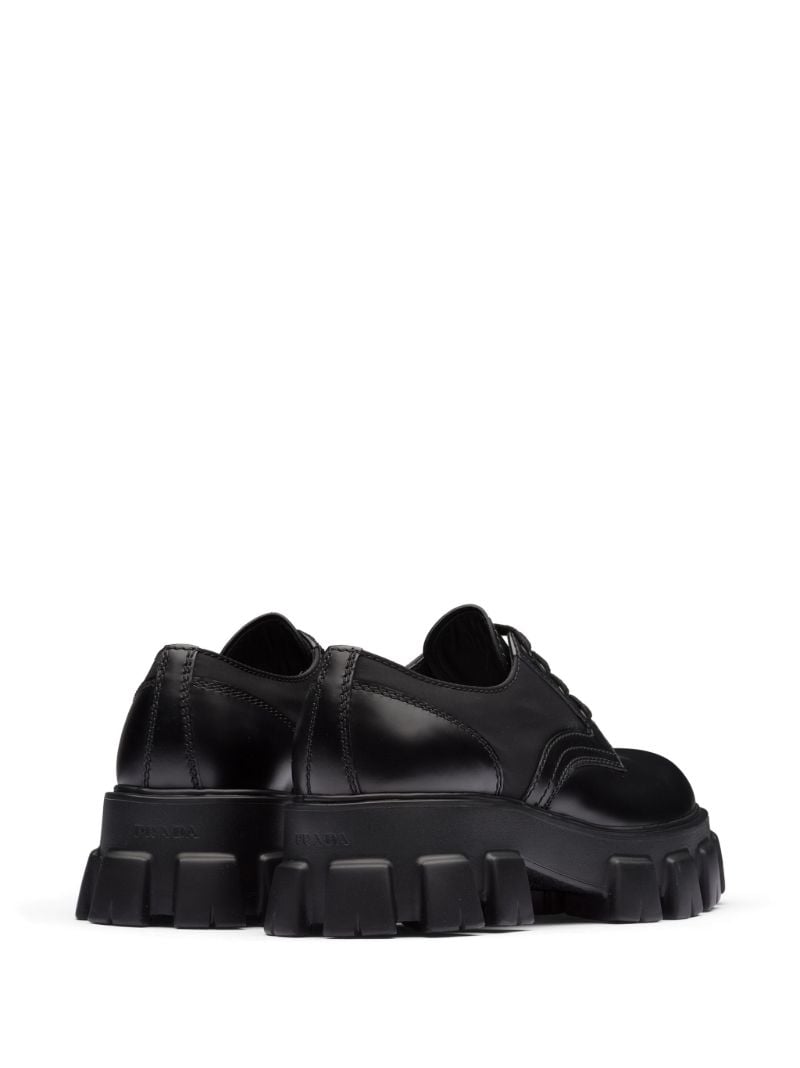 Black Monolith Leather Lace-up Shoes