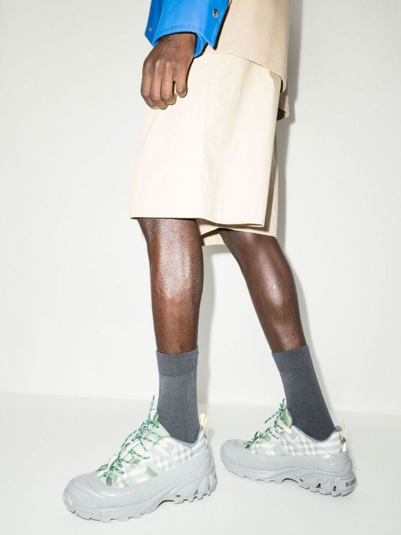 Grey Arthur Check Sneakers