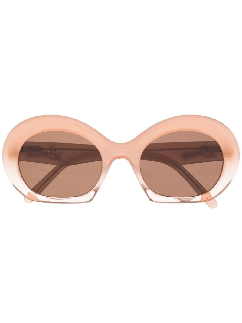 Pink Halfmoon Oversized Sunglasses