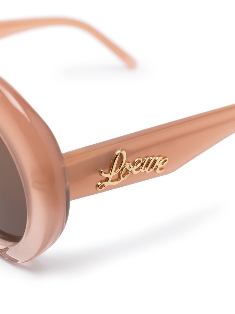 Pink Halfmoon Oversized Sunglasses