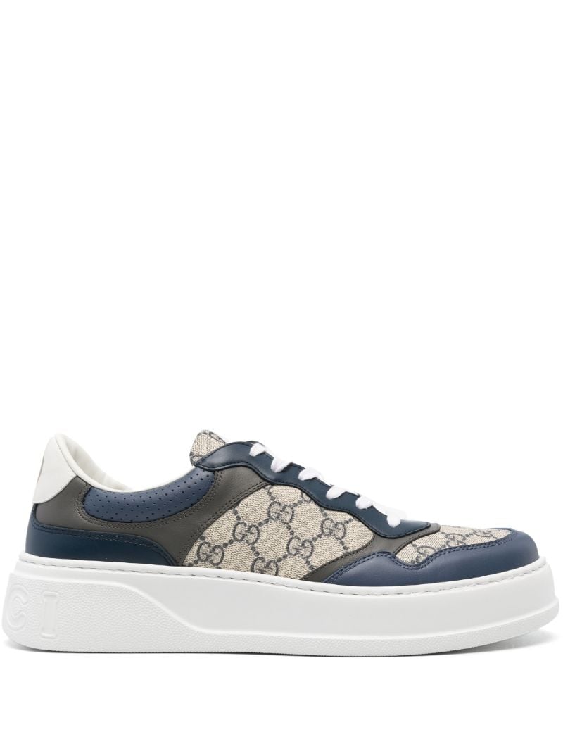 Blue Gg Supreme Canvas Sneakers
