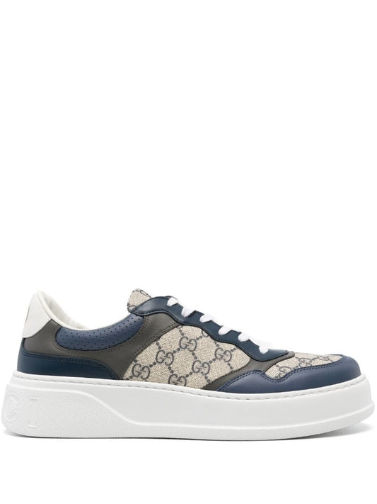 Blue Gg Supreme Canvas Sneakers