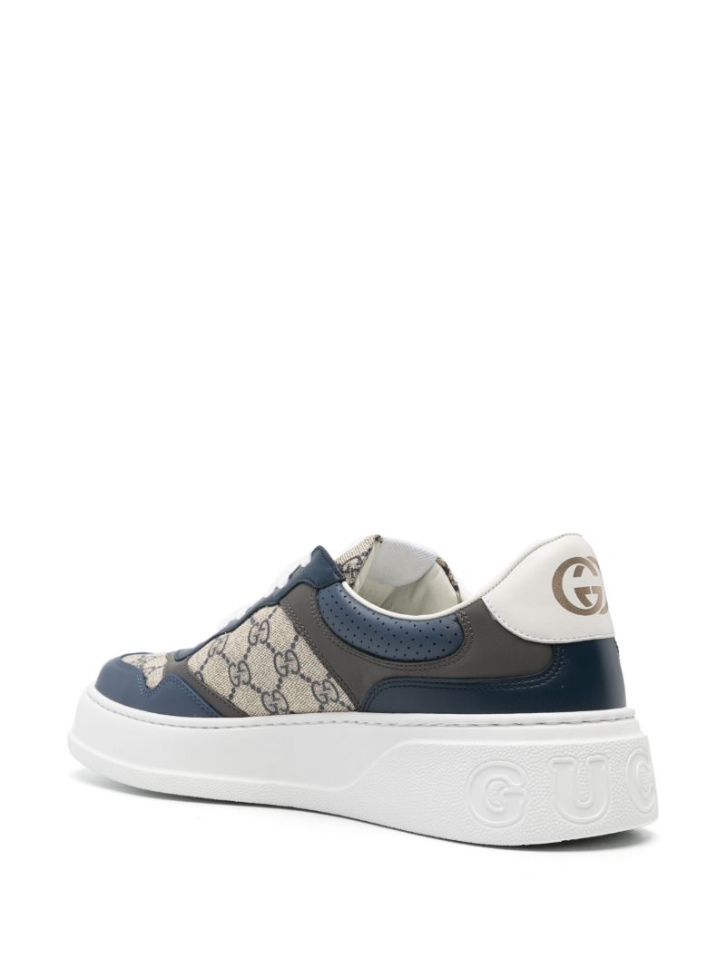 Blue Gg Supreme Canvas Sneakers