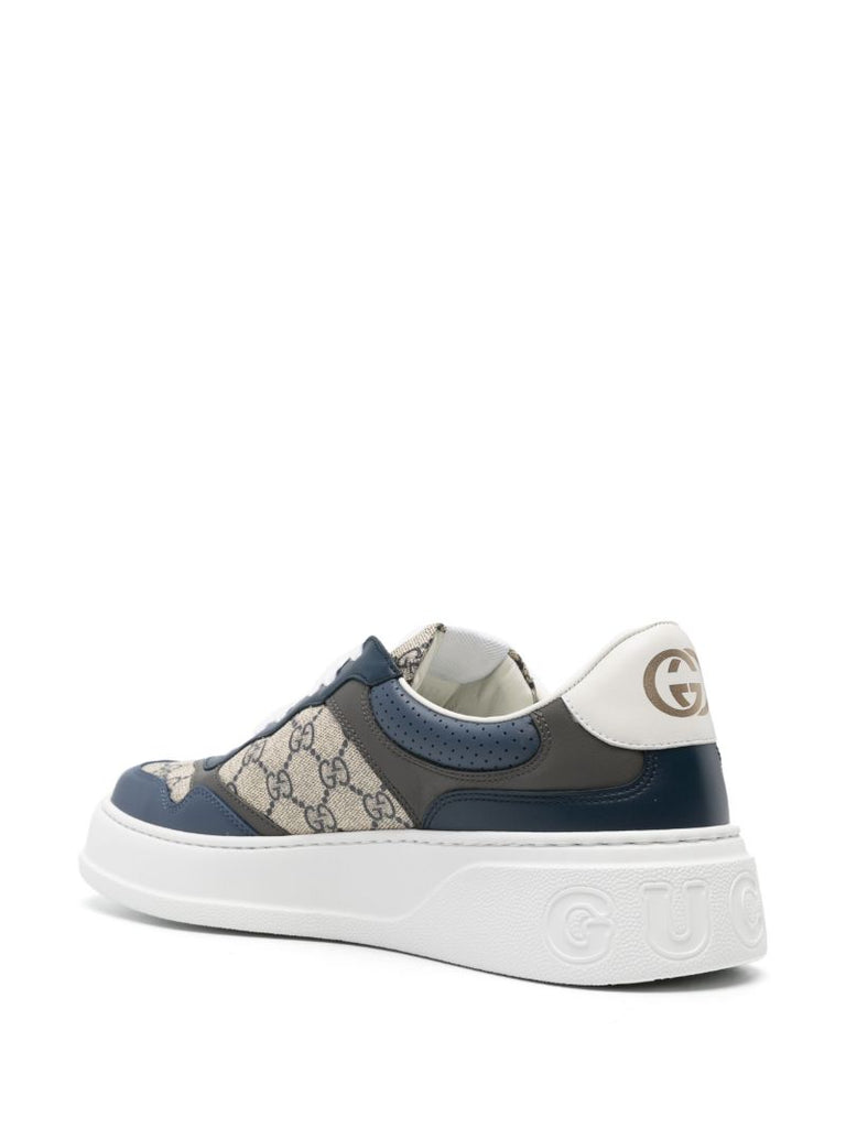 Blue Gg Supreme Canvas Sneakers