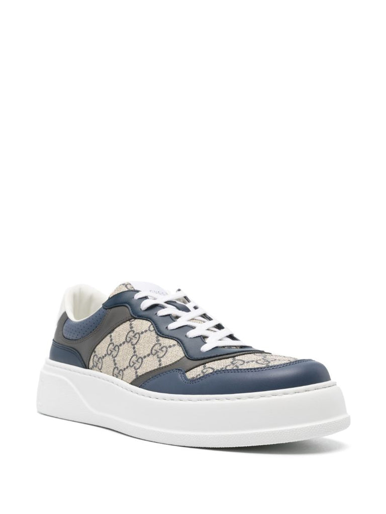 Blue Gg Supreme Canvas Sneakers