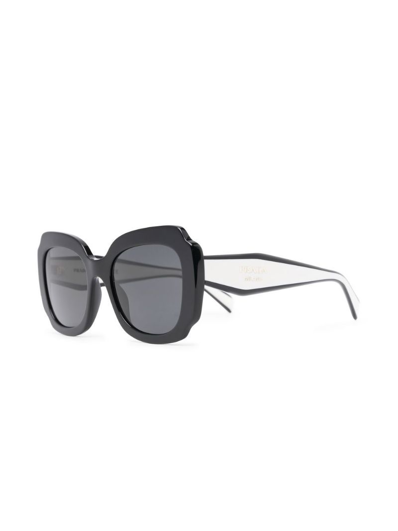 Black Monochrome Oversized Sunglasses