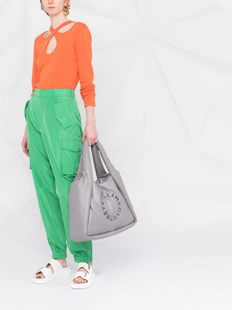 Grey Logo Padded Tote Bag