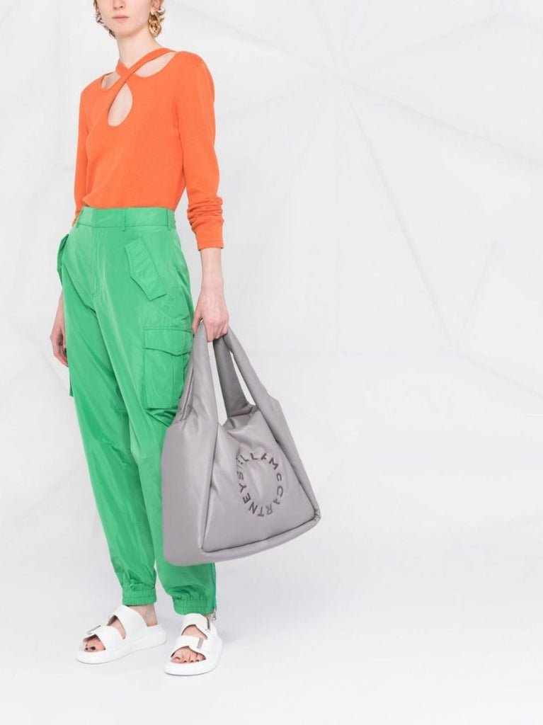 Grey Logo Padded Tote Bag
