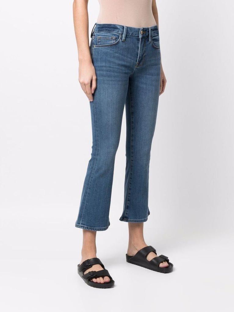 Blue Low-rise Kick-flare Jeans