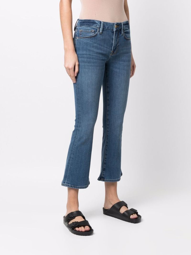 Blue Low-rise Kick-flare Jeans