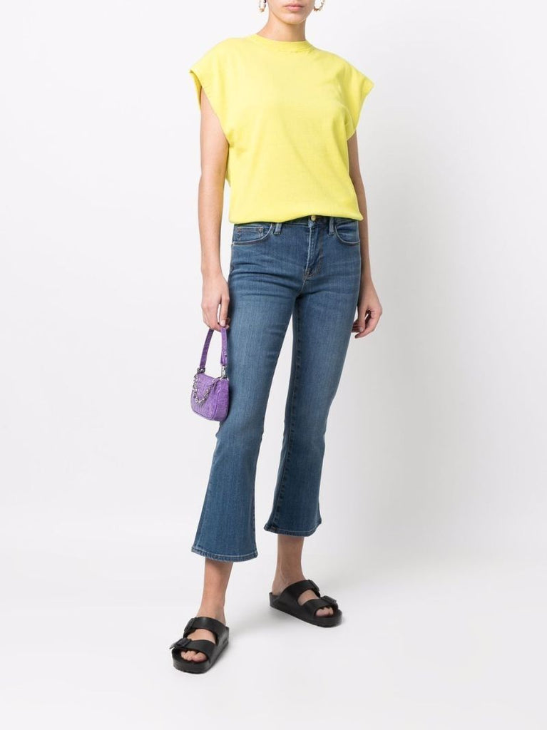 Blue Low-rise Kick-flare Jeans