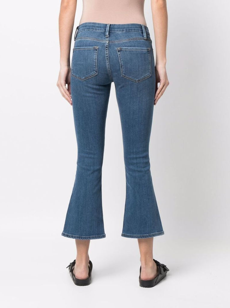 Blue Low-rise Kick-flare Jeans