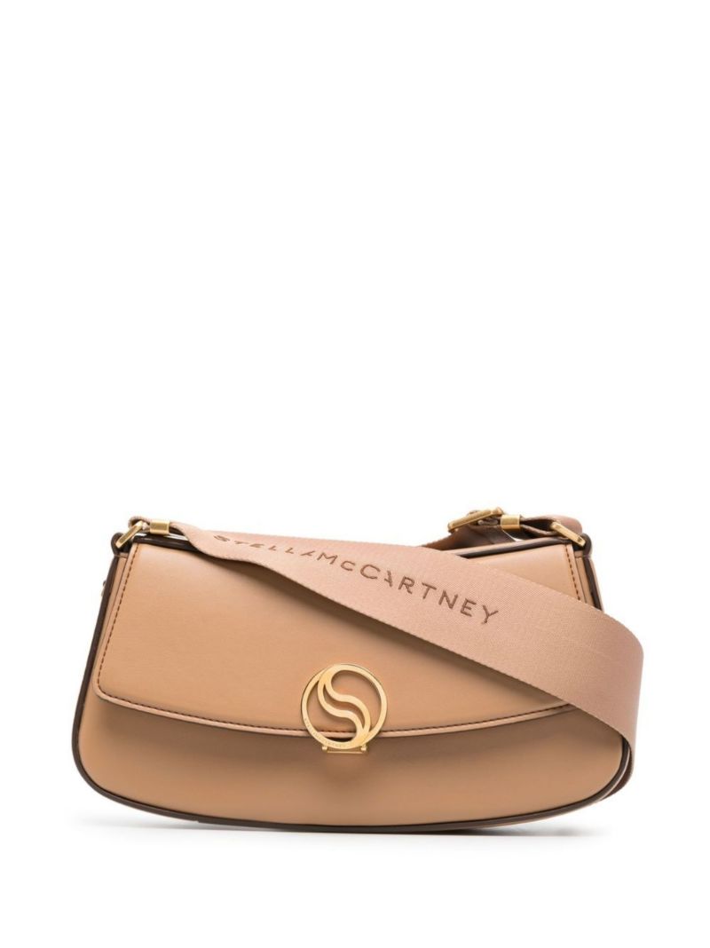 Brown S-wave Faux Leather Shoulder Bag