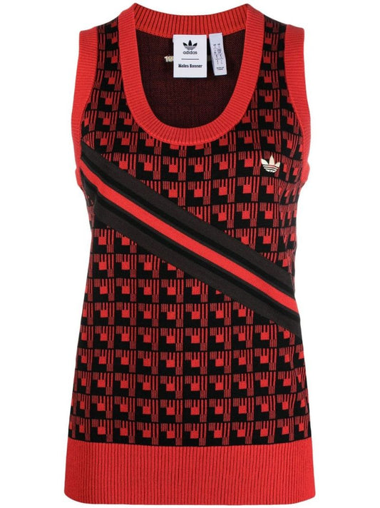X Wales Bonner Red Knitted Vest