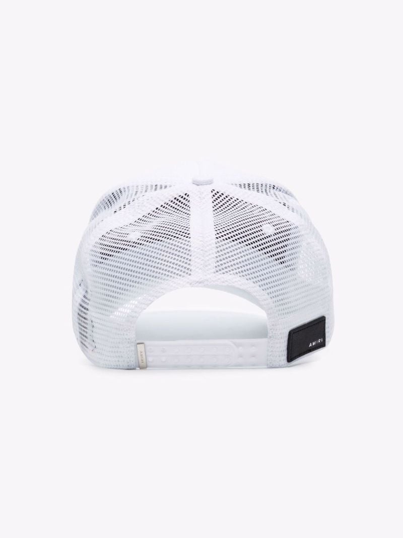 White Paint Drip Logo Trucker Hat