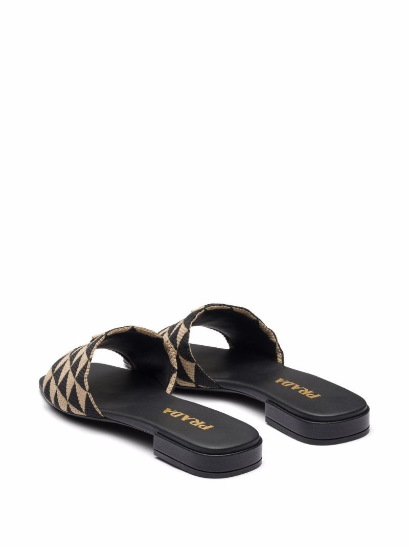 Black Geometric Print Slides