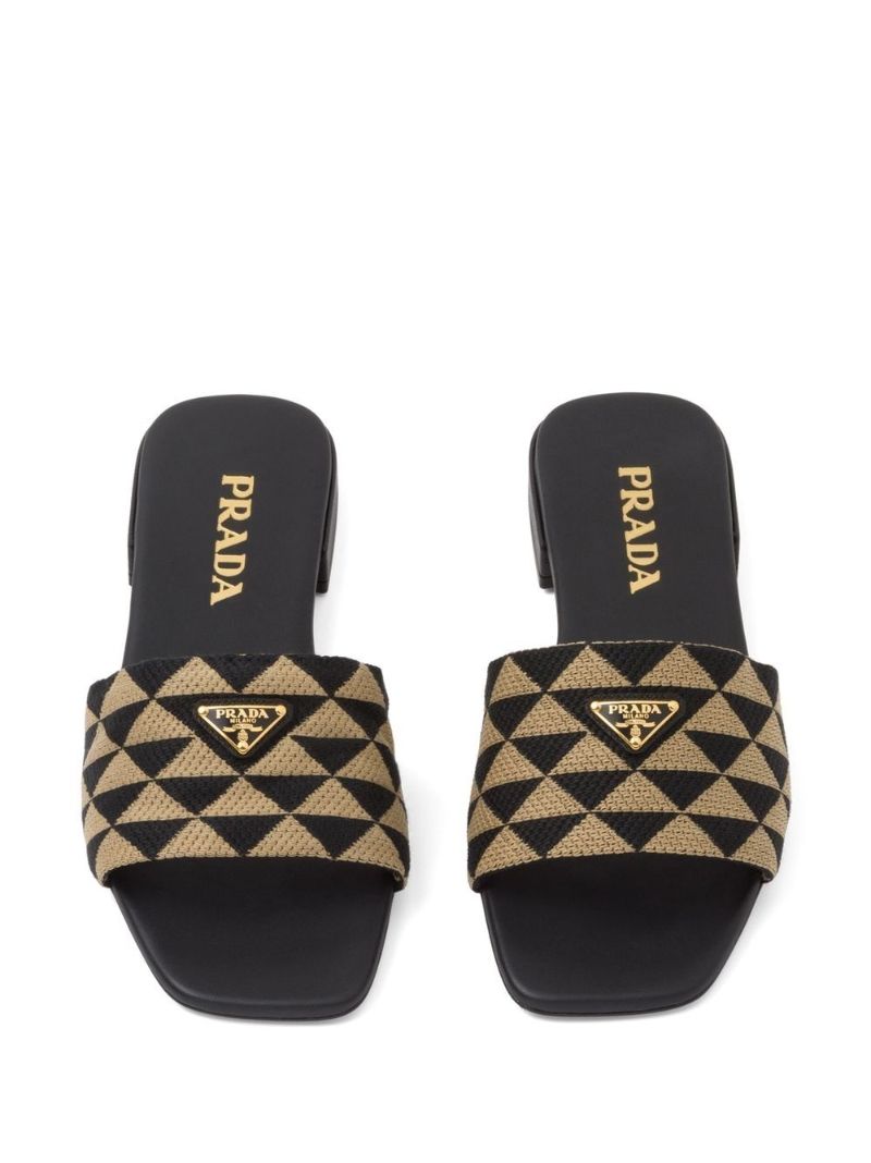 Black Geometric Print Slides