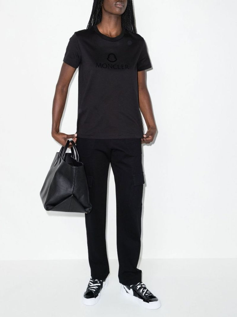 Black Logo Cotton T-shirt