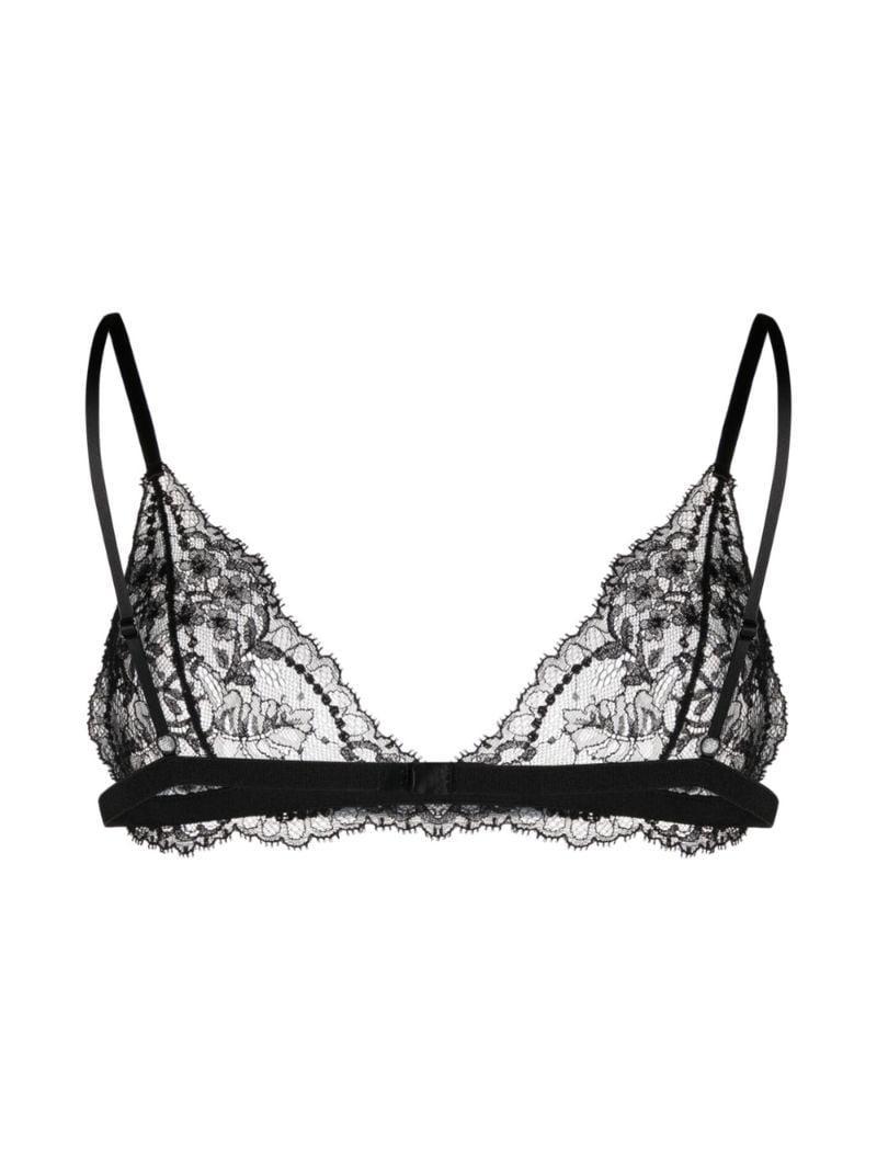 Black Chantilly Lace Triangle Bra
