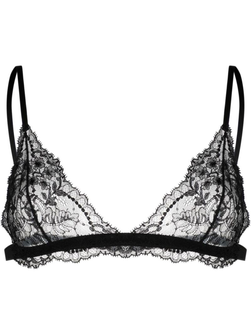 Black Chantilly Lace Triangle Bra