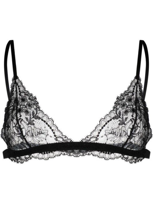 Black Chantilly Lace Triangle Bra