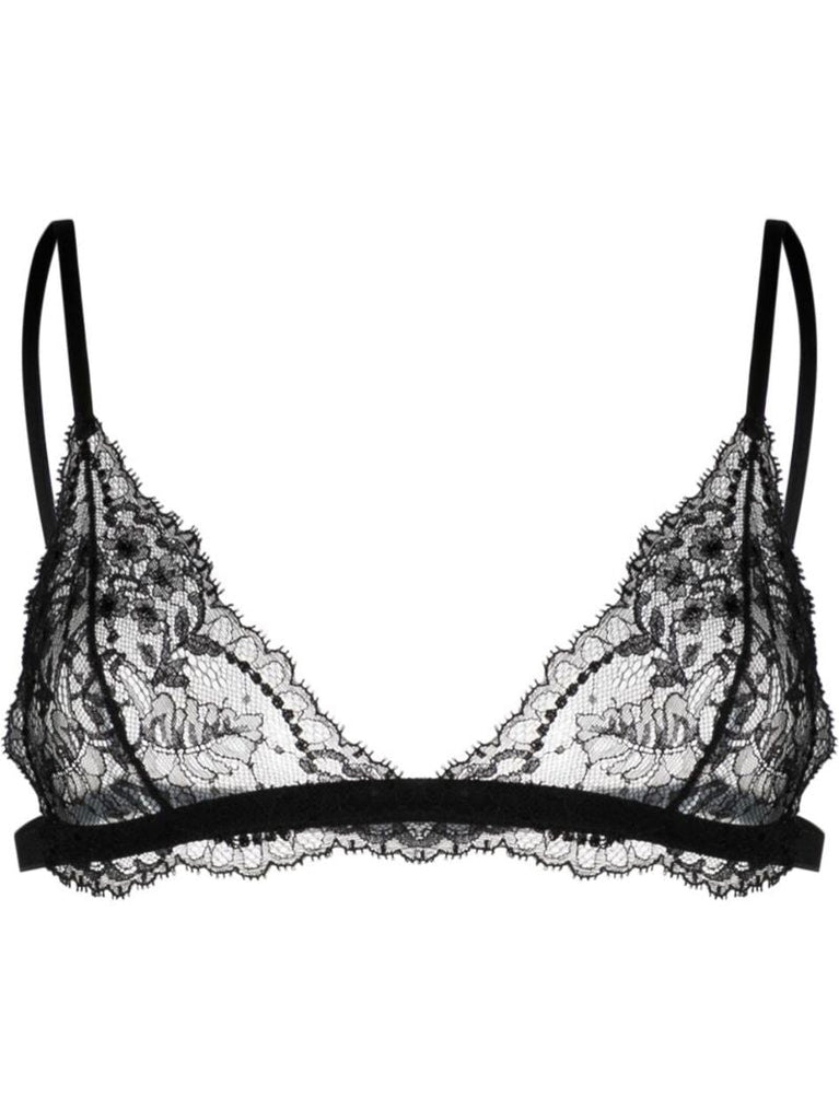 Black Chantilly Lace Triangle Bra