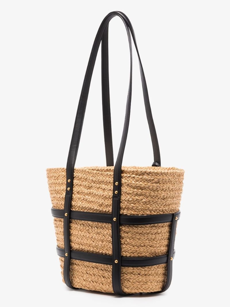 Neutral Panier Raffia Tote Bag