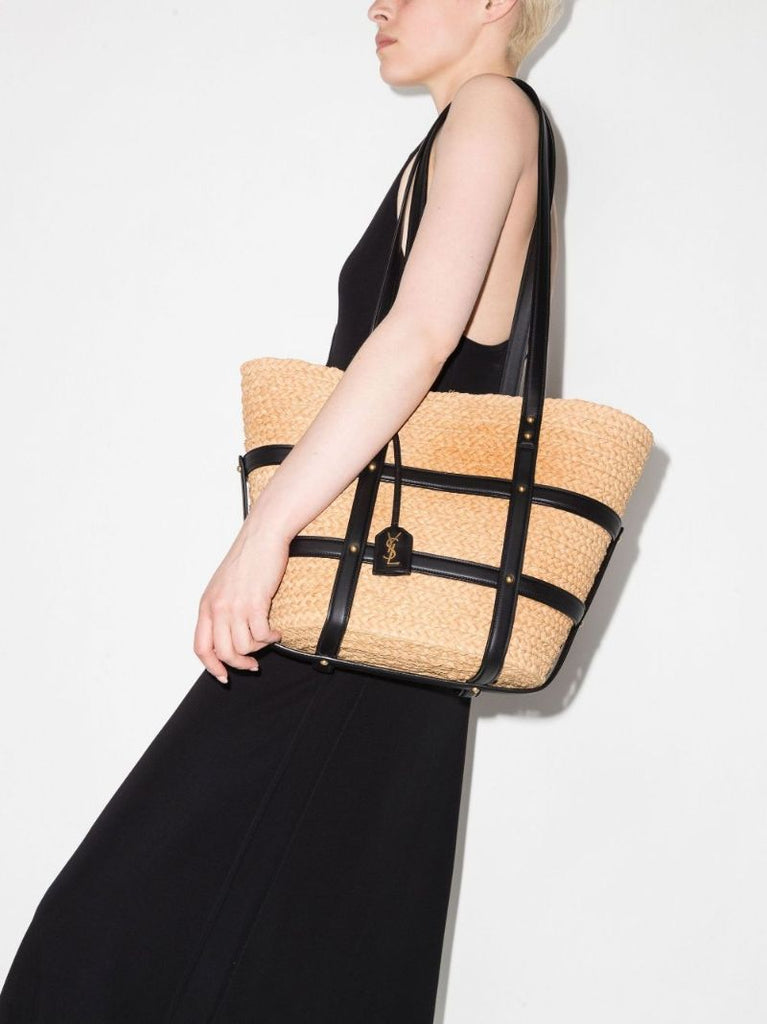 Neutral Panier Raffia Tote Bag
