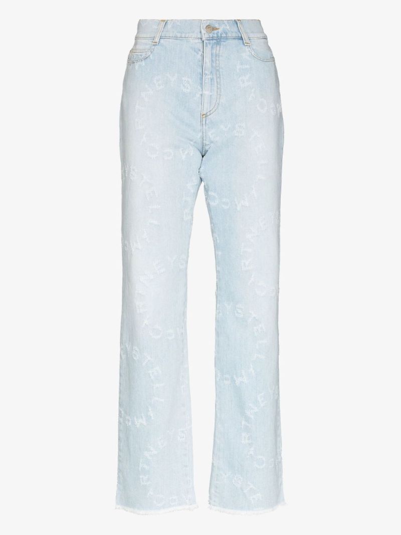 Laser Logo Straight Leg Jeans