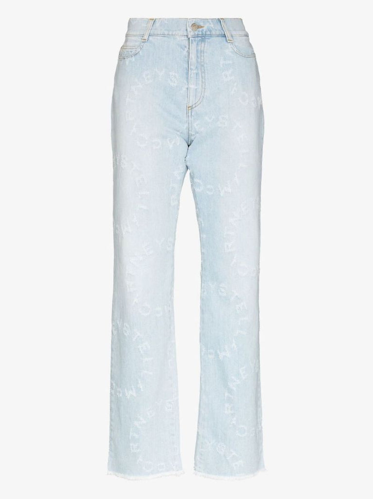 Laser Logo Straight Leg Jeans