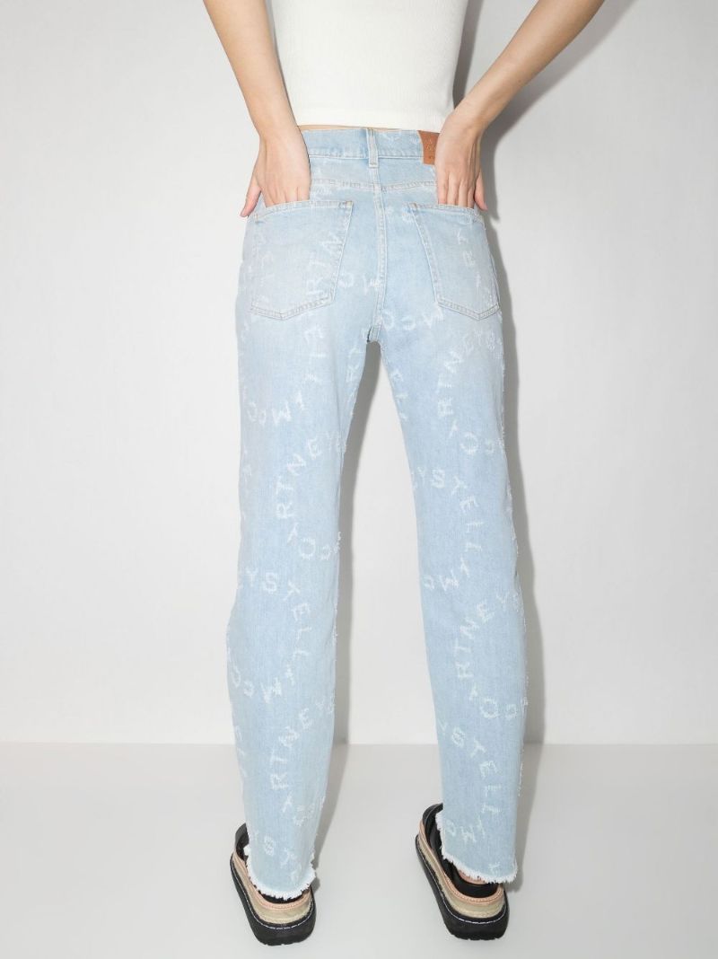 Laser Logo Straight Leg Jeans