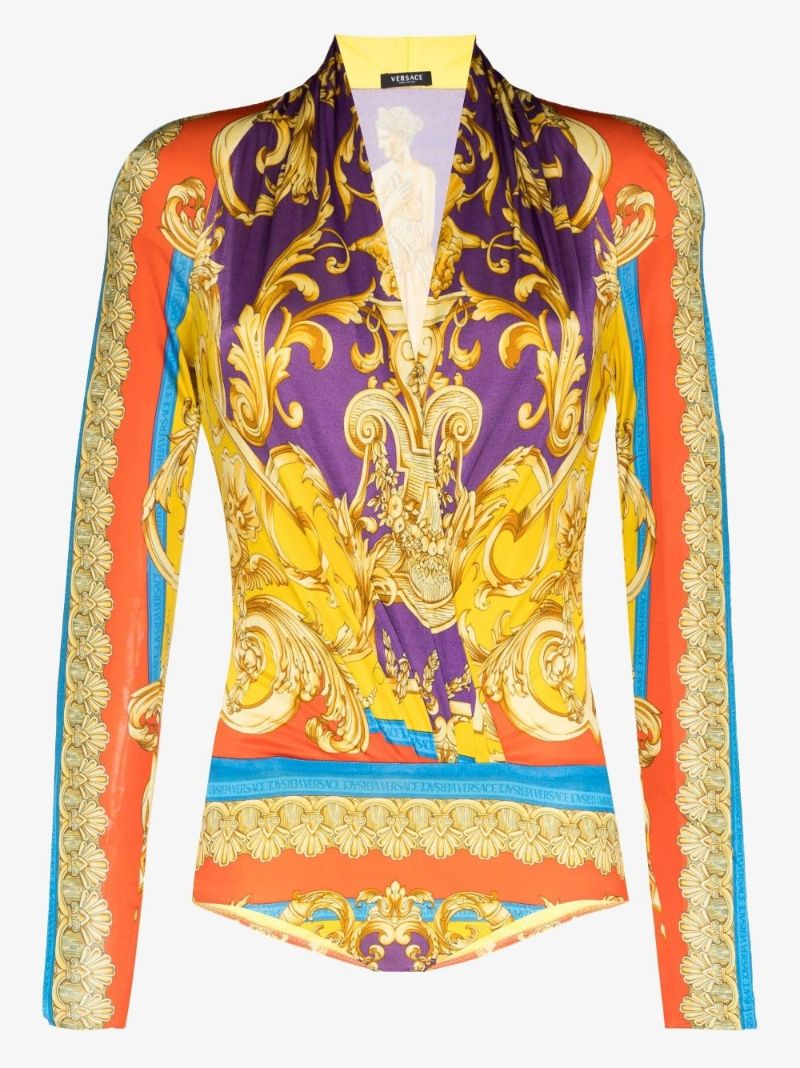 Barocco Goddess Printed Bodysuit