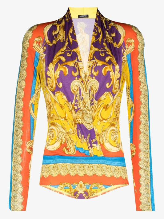 Barocco Goddess Printed Bodysuit