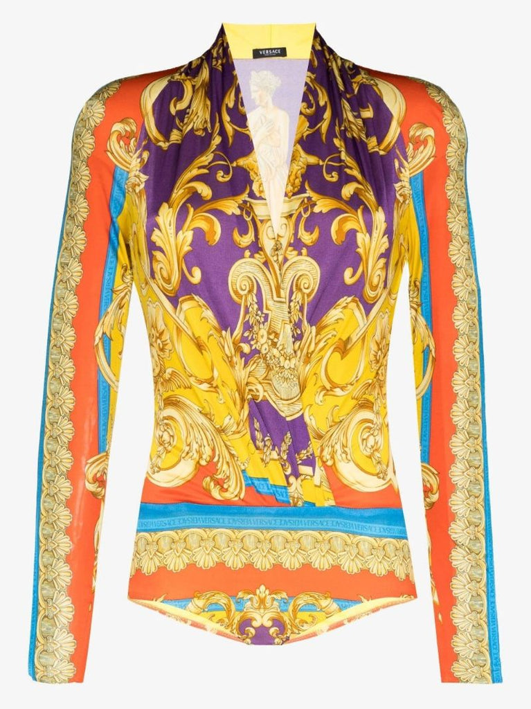 Barocco Goddess Printed Bodysuit