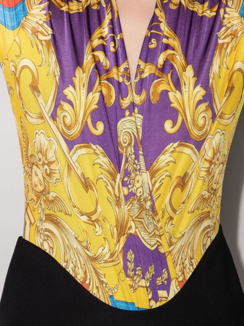Barocco Goddess Printed Bodysuit