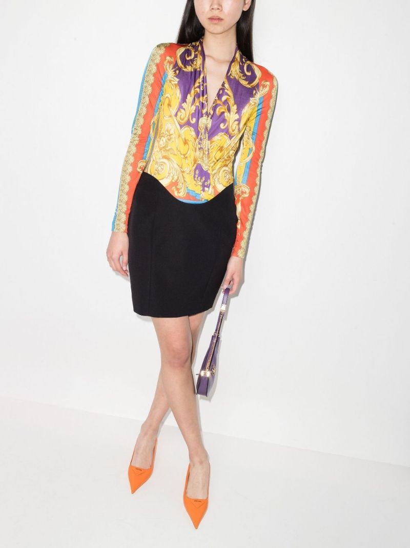 Barocco Goddess Printed Bodysuit