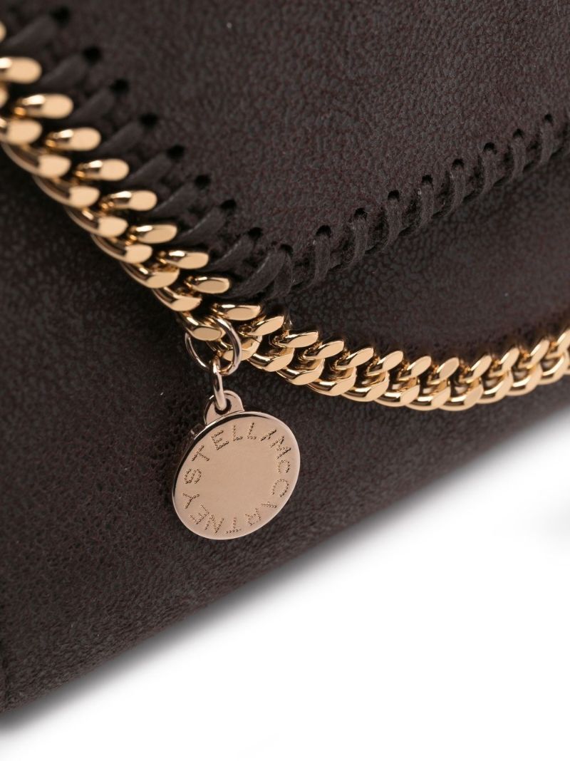 Brown Falabella Mini Faux Leather Cross Body Bag