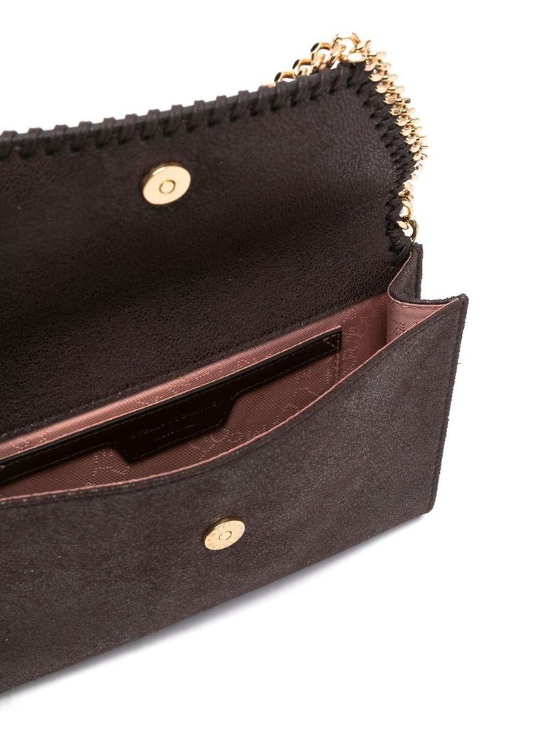Brown Falabella Mini Faux Leather Cross Body Bag