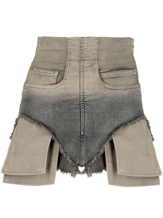 Grey Dirt Cut-off Denim Shorts