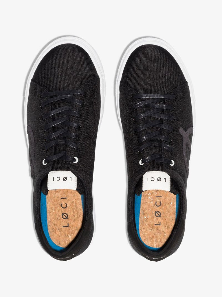 Black Nine Low Top Canvas Sneakers