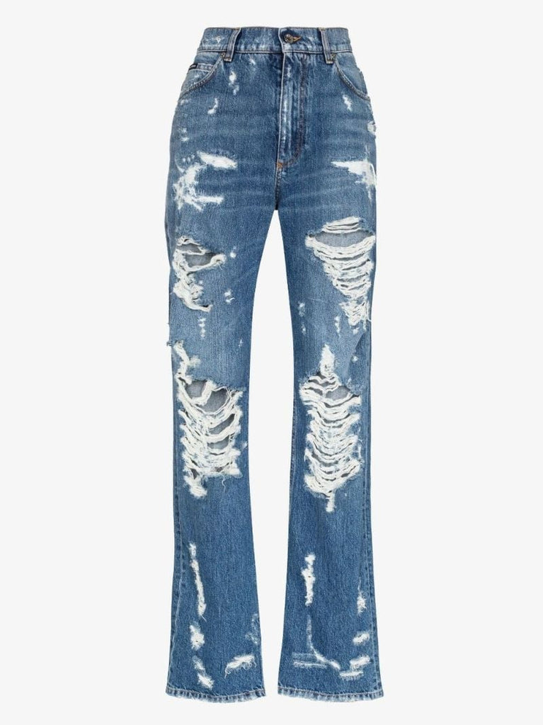 Ripped Flared Jeans