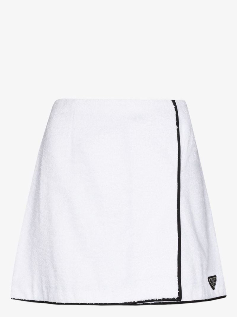 Logo Terry Cotton Mini Skirt