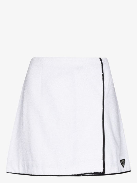 Logo Terry Cotton Mini Skirt