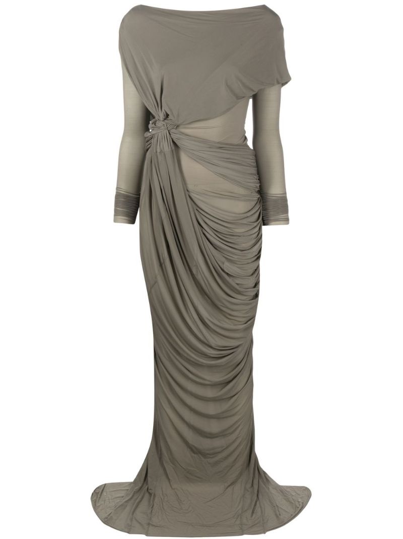 Neutral Branch Draped Gown